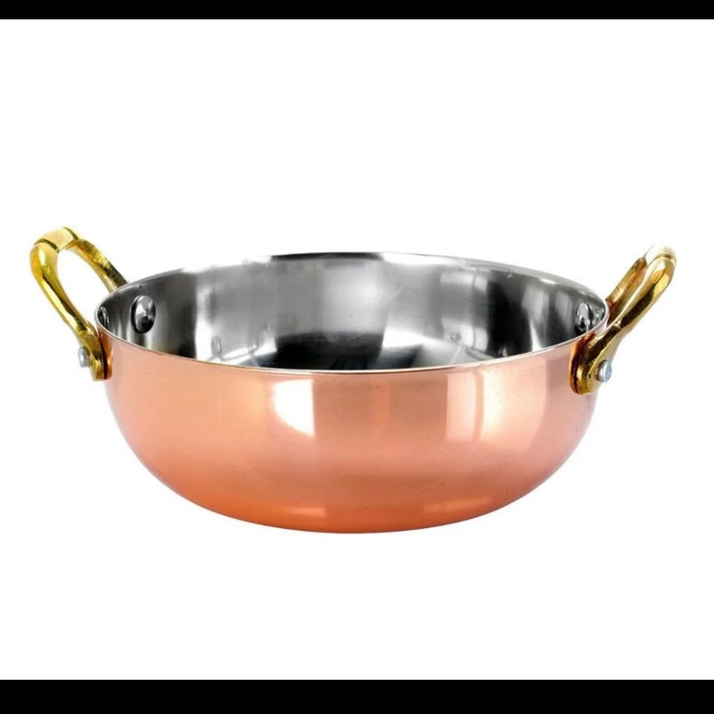1 pc of copper plated Mini balti dish